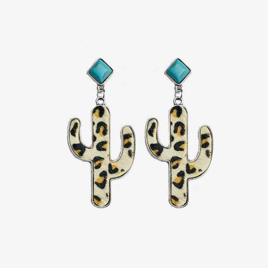 Turquoise Cactus Earrings