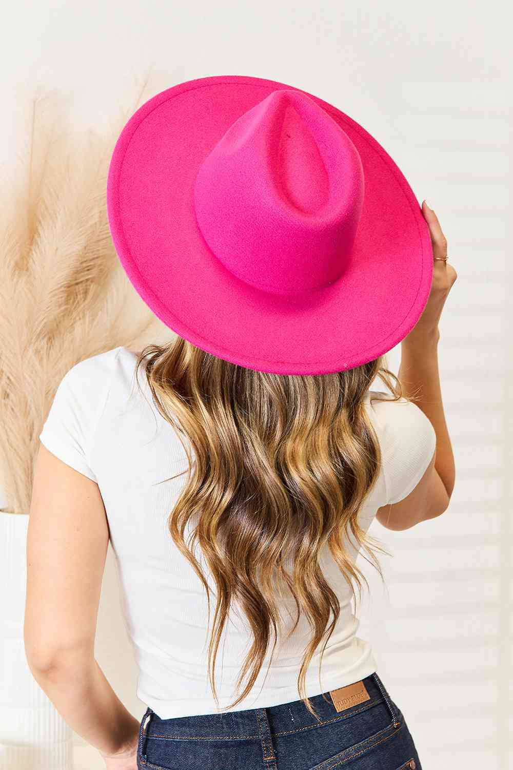 Fame Flat Brim Fedora Fashion Hat